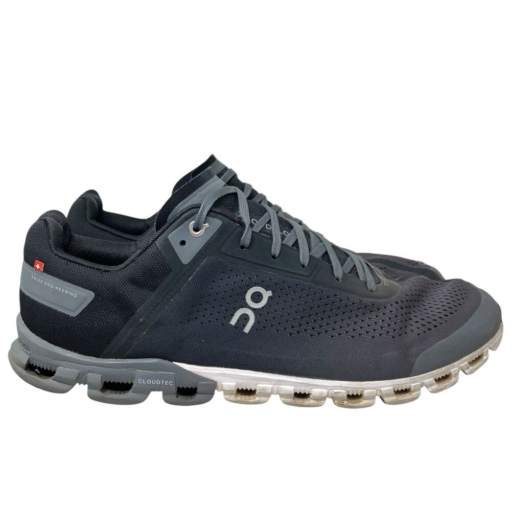 ON Running Sneakers Shoes Mens 12 Gray Black Cloudflow 3.0 Lightweight 35.99238